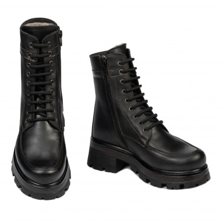 Damenstiefel 3386 schwarz kombiniert