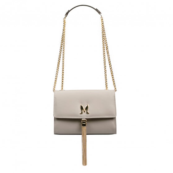 Damen-Umhängetasche 009g Beige Safiano