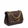 Damentasche Schultertasche 005g dunkelbraun