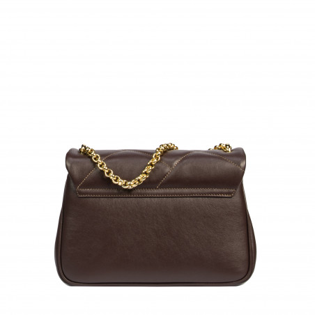 Damentasche Schultertasche 005g dunkelbraun