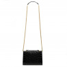 Damentasche Schultertasche 009g Krokodil Lack Schwarz