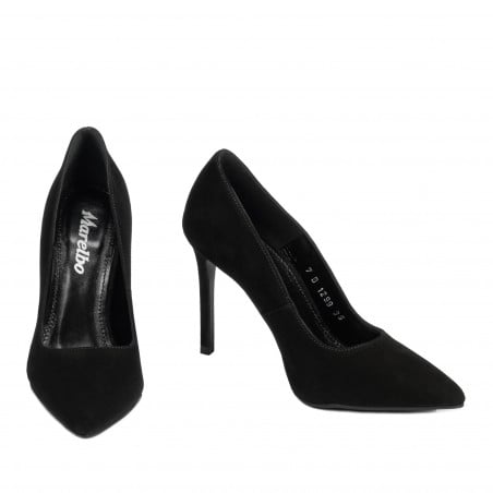 Elegante Damenschuhe 1299 schwarz Antilope