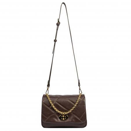Damentasche Schultertasche 005g dunkelbraun