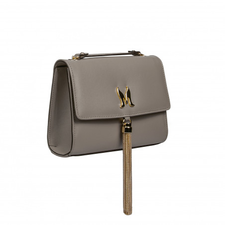 Damen Schultertasche 009g Capuccino Safiano