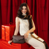Damentasche Schultertasche 015g 01 braun kombiniert lifestyle
