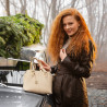 Damenschultertasche 004g Beige Latte lifestyle