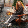 Damenschultertasche 004g Beige Latte lifestyle