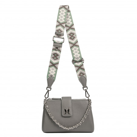 Damentasche Schultertasche 003g 01 grau Elefant