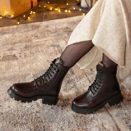 Damenstiefel 3386 in kombiniertem Bordeaux lifestyle