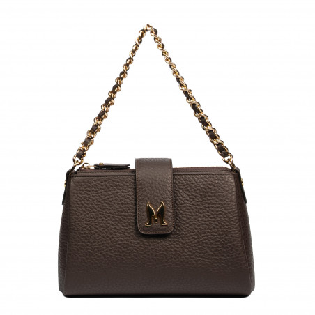 Damentasche Schultertasche 003g Dunkelbraun