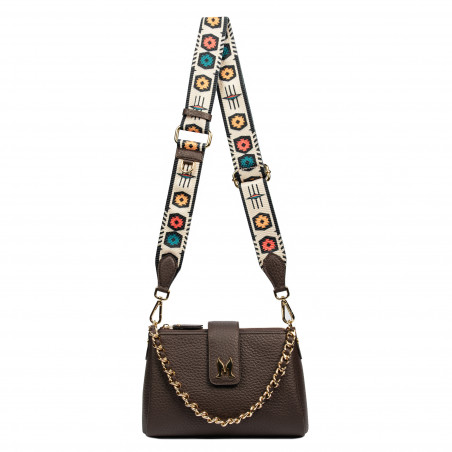 Damentasche Schultertasche 003g Dunkelbraun