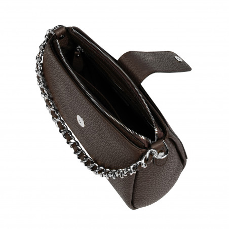 Damen-Umhängetasche 003g 01 Dunkelbraun