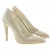 Damen elegante Schuhe 1241 Lack beige