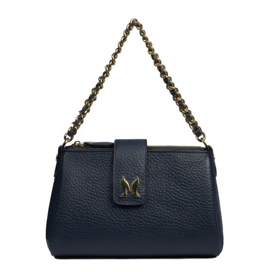 Damen-Schultertasche 003g Blau Elefant