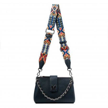 Damentasche Schultertasche 003g 01 blau Elefant