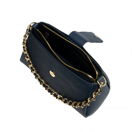 Damen-Schultertasche 003g Blau Elefant
