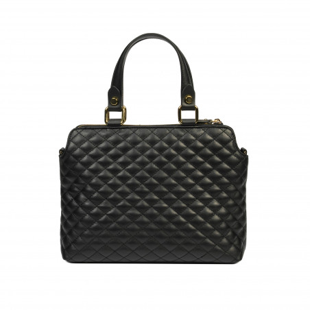 Schwarze Damen-Schultertasche 019g