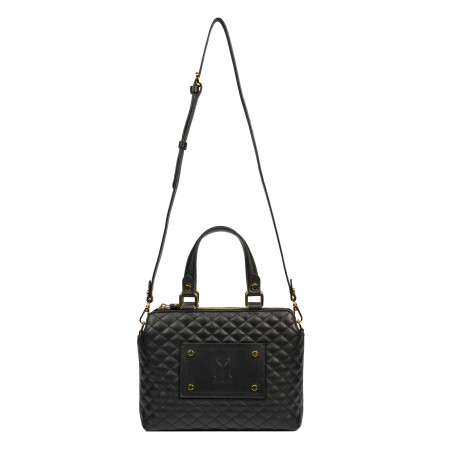 Schwarze Damen-Schultertasche 019g