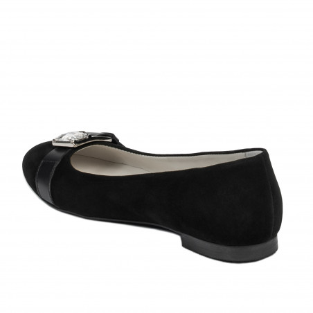 Damen-Ballerinas 1303 schwarz Antilope