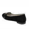 Damen-Ballerinas 1303 schwarz Antilope