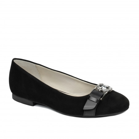 Damen-Ballerinas 1303 schwarz Antilope