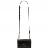 Damentasche Schultertasche 020g Croco Schwarz