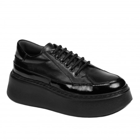 Damensportschuhe 6070 in Schwarz kombiniert
