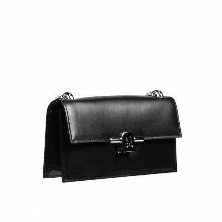 Damentasche Umhängetasche 020g 01 schwarz Nappa
