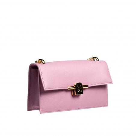 Damen-Umhängetasche 020g violett Safiano
