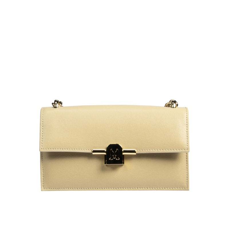 Damen-Umhängetasche 020g Cappuccino Saffiano