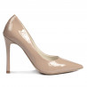 Elegante Damenschuhe 1302 Lack Kamel