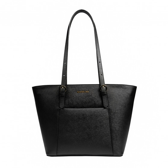 Damenschultertasche 021g schwarz Saffiano Damenschultertasche 021g schwarz Saffiano