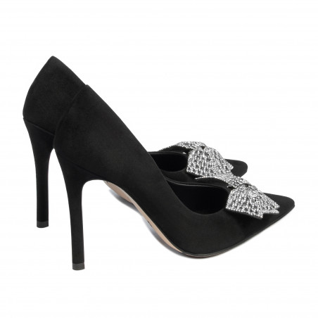 Elegante Damenschuhe 1334 in schwarzem Antilopenleder