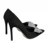 Elegante Damenschuhe 1334 in schwarzem Antilopenleder
