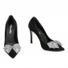 Elegante Damenschuhe 1334 in schwarzem Antilopenleder