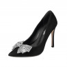 Elegante Damenschuhe 1334 in schwarzem Antilopenleder