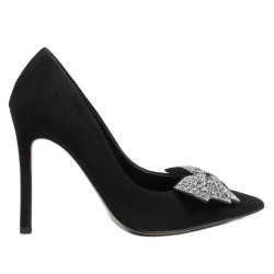 Elegante Damenschuhe 1334 in schwarzem Antilopenleder