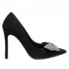 Elegante Damenschuhe 1334 in schwarzem Antilopenleder