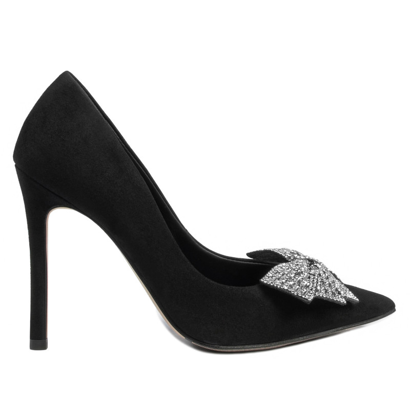 Elegante Damenschuhe 1334 in schwarzem Antilopenleder