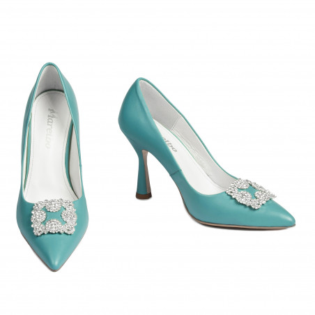 Elegante Damenschuhe 1312 Azurro