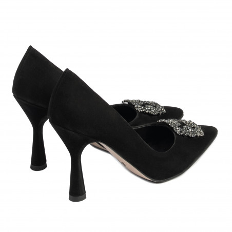 Elegante Damenschuhe 1312 schwarz Antilope