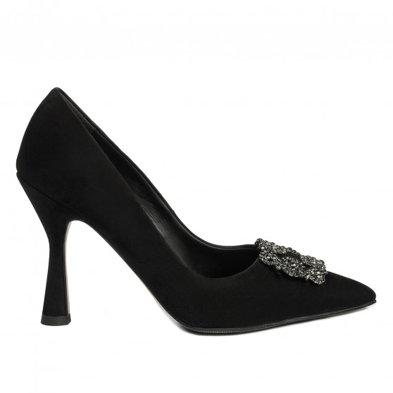 Elegante Damenschuhe 1312 schwarz Antilope