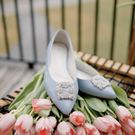 Damen Ballerinas 1301 Babyblau