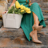 Elegante Damenschuhe 1302 Lack Kamel