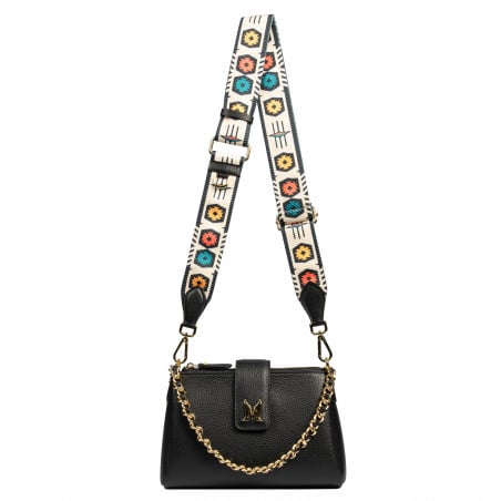 Damenhandtasche zum Umhängen 003g schwarz