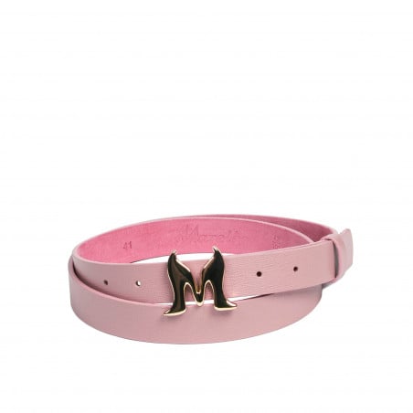 Damengürtel 41m rosa Saffiano
