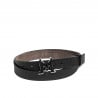 Damen Gürtel 41m schwarz Saffiano