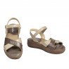 Damensandalen 5102 Sand kombiniert