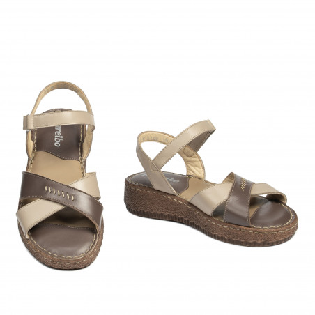 Damensandalen 5102m Sand Kombiniert