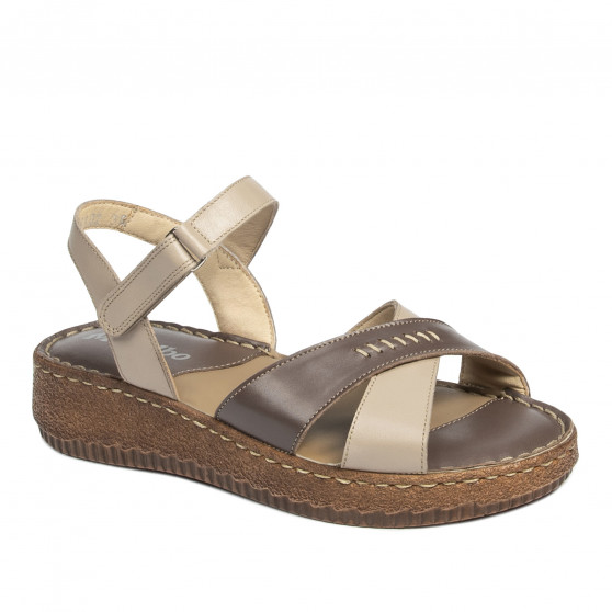 Damensandalen 5102m Sand Kombiniert Damensandalen 5102m Sand Kombiniert